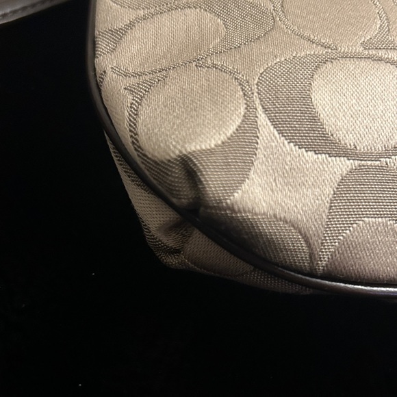Coach Brown/Tan Signature Wristlet - Picture 9 of 12